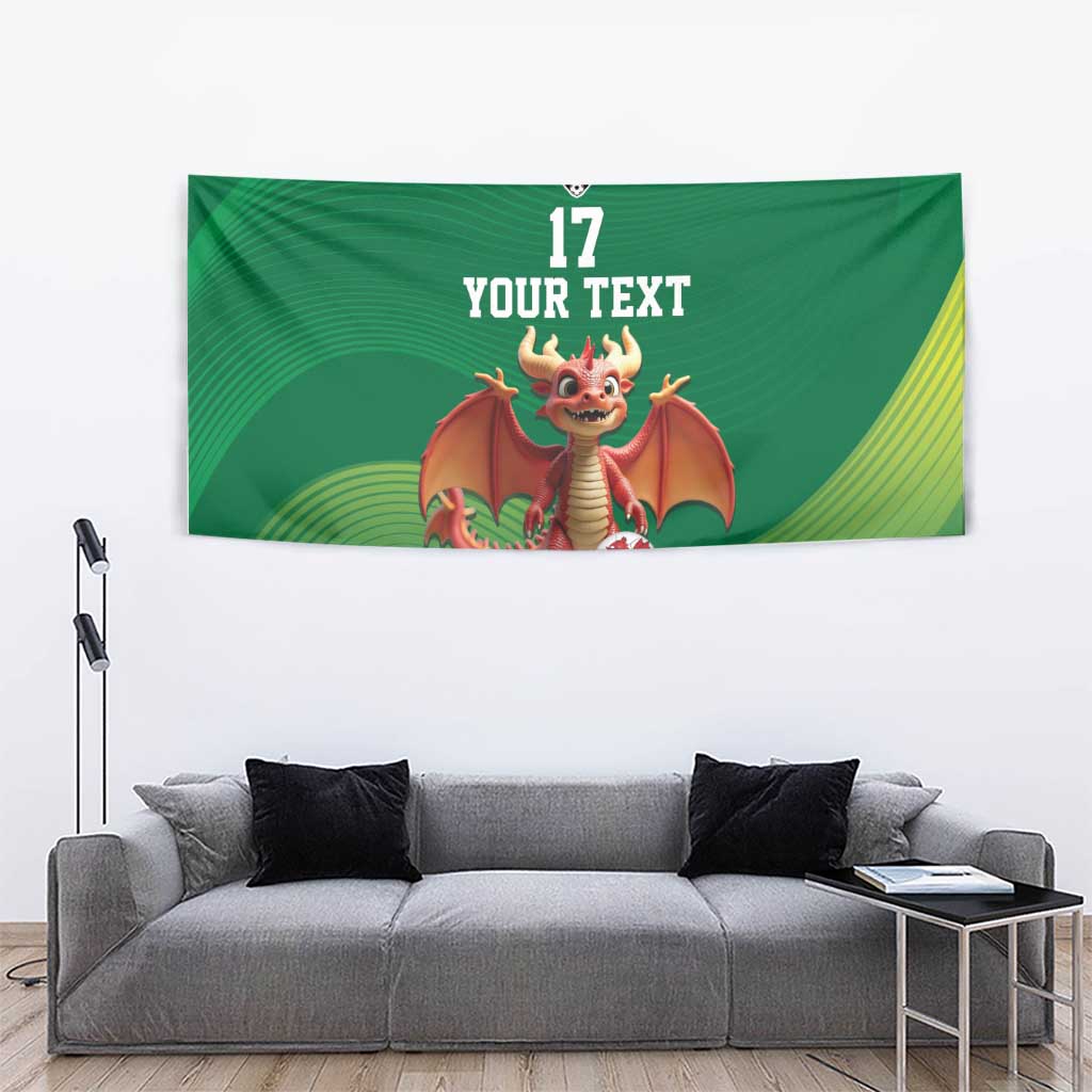Custom Wales Football Go Champions Tapestry Cymru am byth Green Style