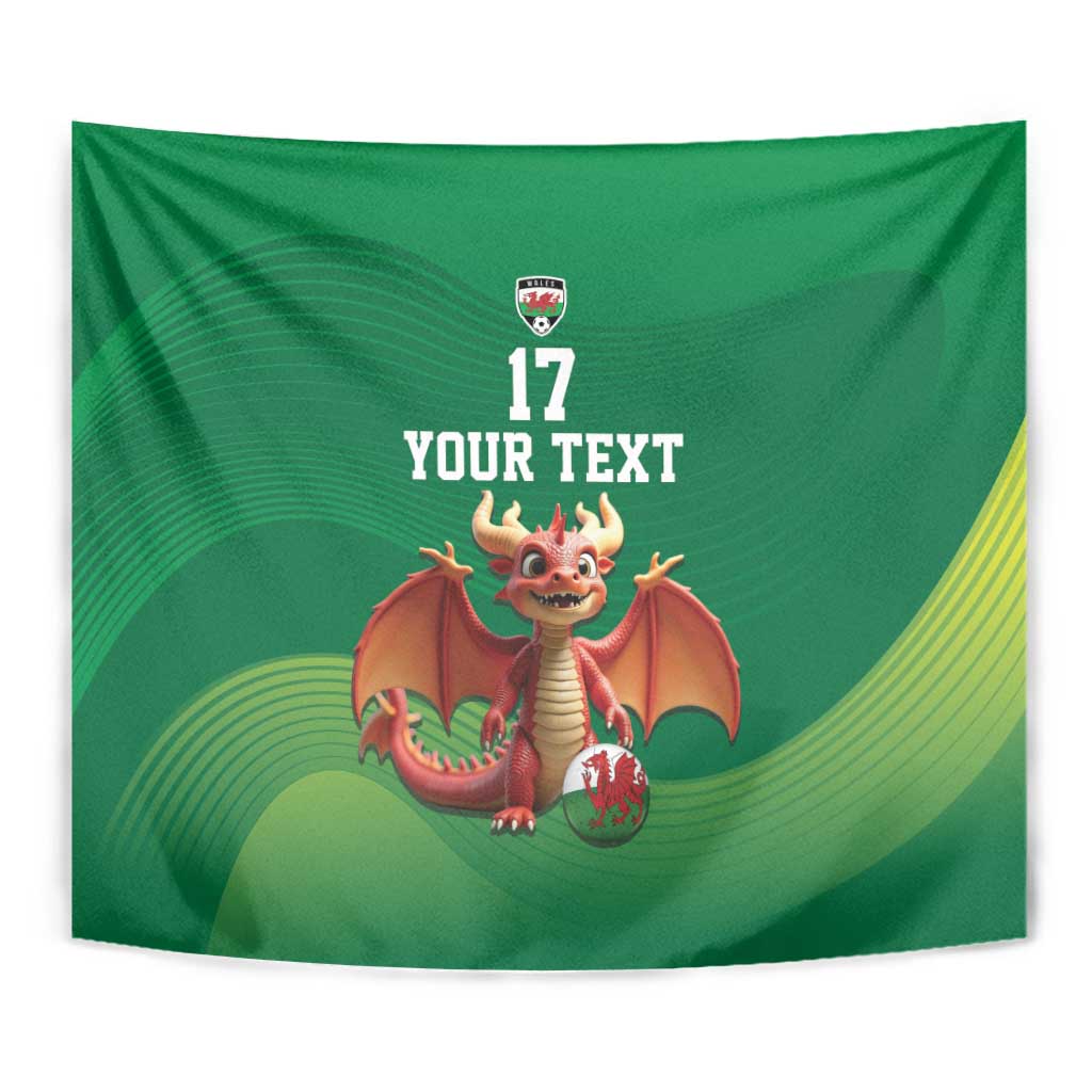Custom Wales Football Go Champions Tapestry Cymru am byth Green Style