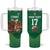 Custom Wales Football Go Champions Tumbler With Handle Cymru am byth Green Style
