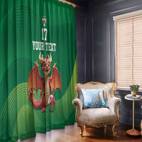 Custom Wales Football Go Champions Window Curtain Cymru am byth Green Style