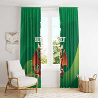Custom Wales Football Go Champions Window Curtain Cymru am byth Green Style