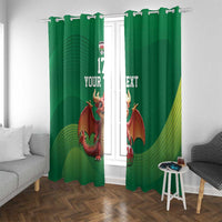 Custom Wales Football Go Champions Window Curtain Cymru am byth Green Style