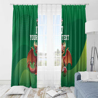 Custom Wales Football Go Champions Window Curtain Cymru am byth Green Style