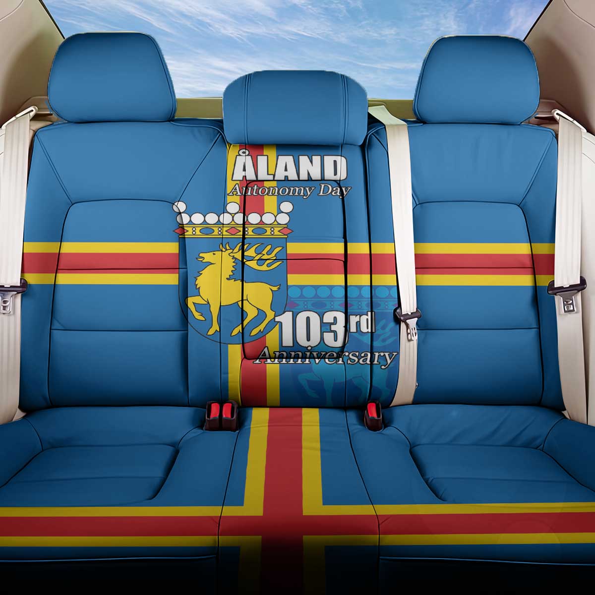Aland's Autonomy Day Back Car Seat Cover 103rd Anniversary