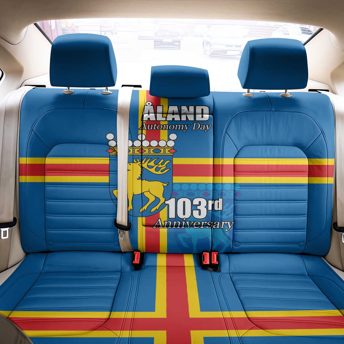 Aland's Autonomy Day Back Car Seat Cover 103rd Anniversary