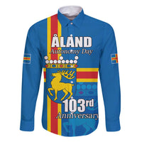 Aland's Autonomy Day Family Matching Long Sleeve Bodycon Dress and Hawaiian Shirt 103rd Anniversary