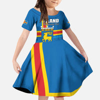 Aland's Autonomy Day Family Matching Off The Shoulder Long Sleeve Dress and Hawaiian Shirt 103rd Anniversary