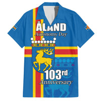 Aland's Autonomy Day Family Matching Off The Shoulder Long Sleeve Dress and Hawaiian Shirt 103rd Anniversary