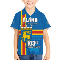 Aland's Autonomy Day Family Matching Summer Maxi Dress and Hawaiian Shirt 103rd Anniversary
