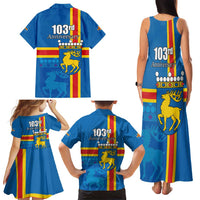 Aland's Autonomy Day Family Matching Tank Maxi Dress and Hawaiian Shirt 103rd Anniversary