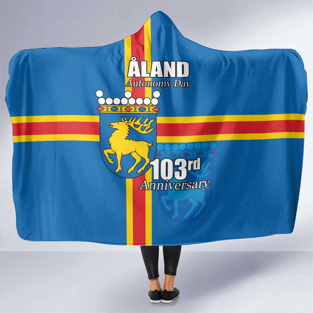 Aland's Autonomy Day Hooded Blanket 103rd Anniversary