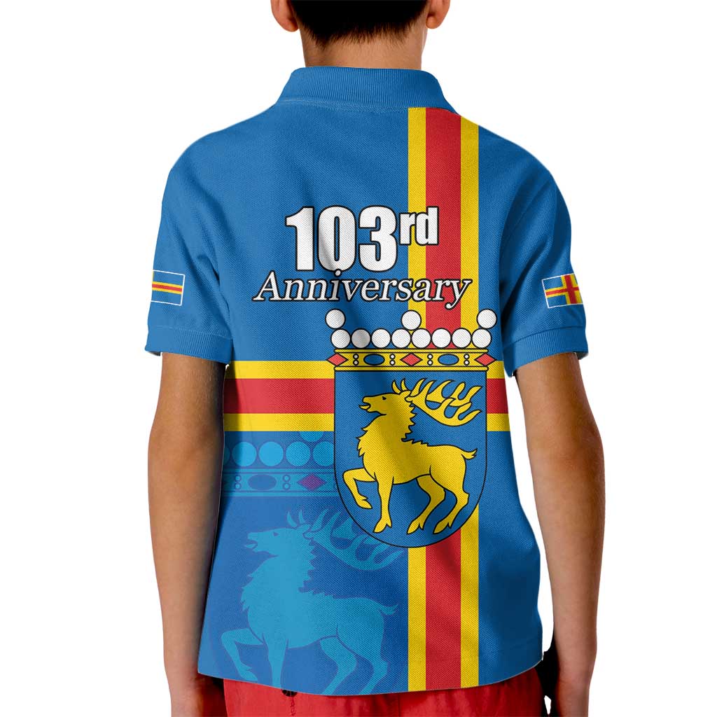Aland's Autonomy Day Kid Polo Shirt 103rd Anniversary