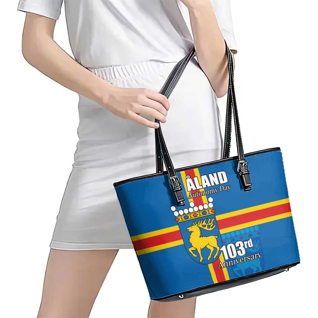 Aland's Autonomy Day Leather Tote Bag 103rd Anniversary