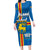 Aland's Autonomy Day Long Sleeve Bodycon Dress 103rd Anniversary