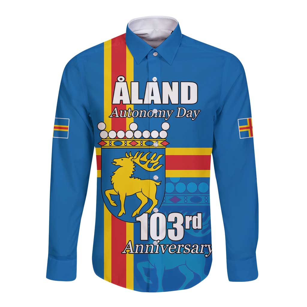 Aland's Autonomy Day Long Sleeve Button Shirt 103rd Anniversary
