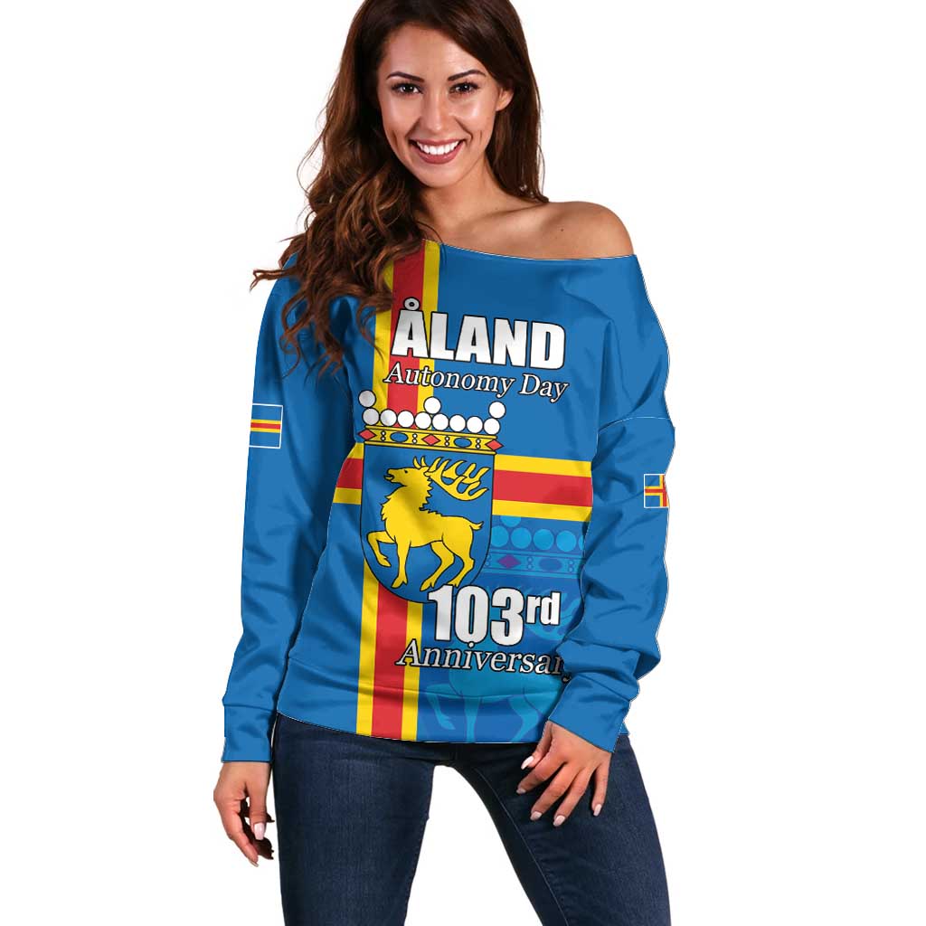 Aland's Autonomy Day Off Shoulder Sweater 103rd Anniversary