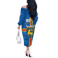 Aland's Autonomy Day Off The Shoulder Long Sleeve Dress 103rd Anniversary