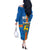 Aland's Autonomy Day Off The Shoulder Long Sleeve Dress 103rd Anniversary