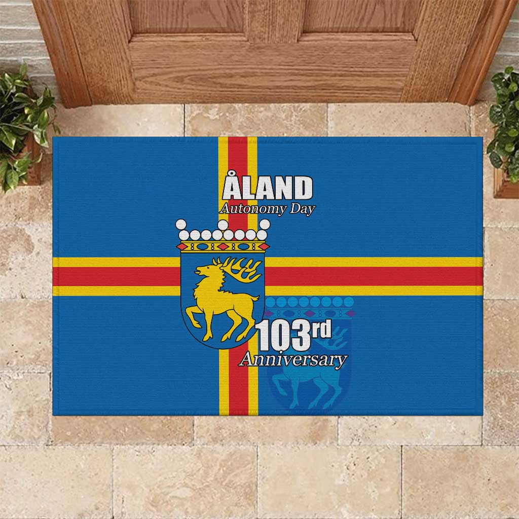 Aland's Autonomy Day Rubber Doormat 103rd Anniversary