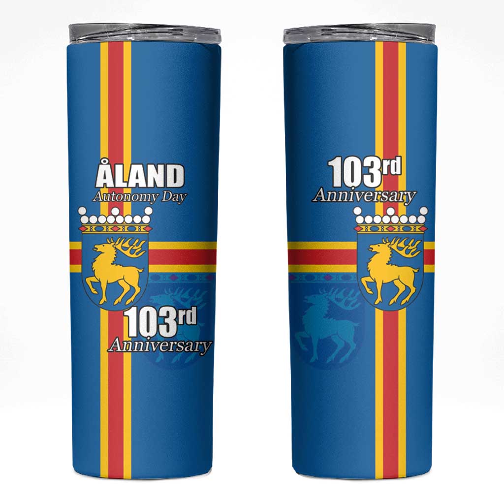 Aland's Autonomy Day Skinny Tumbler 103rd Anniversary