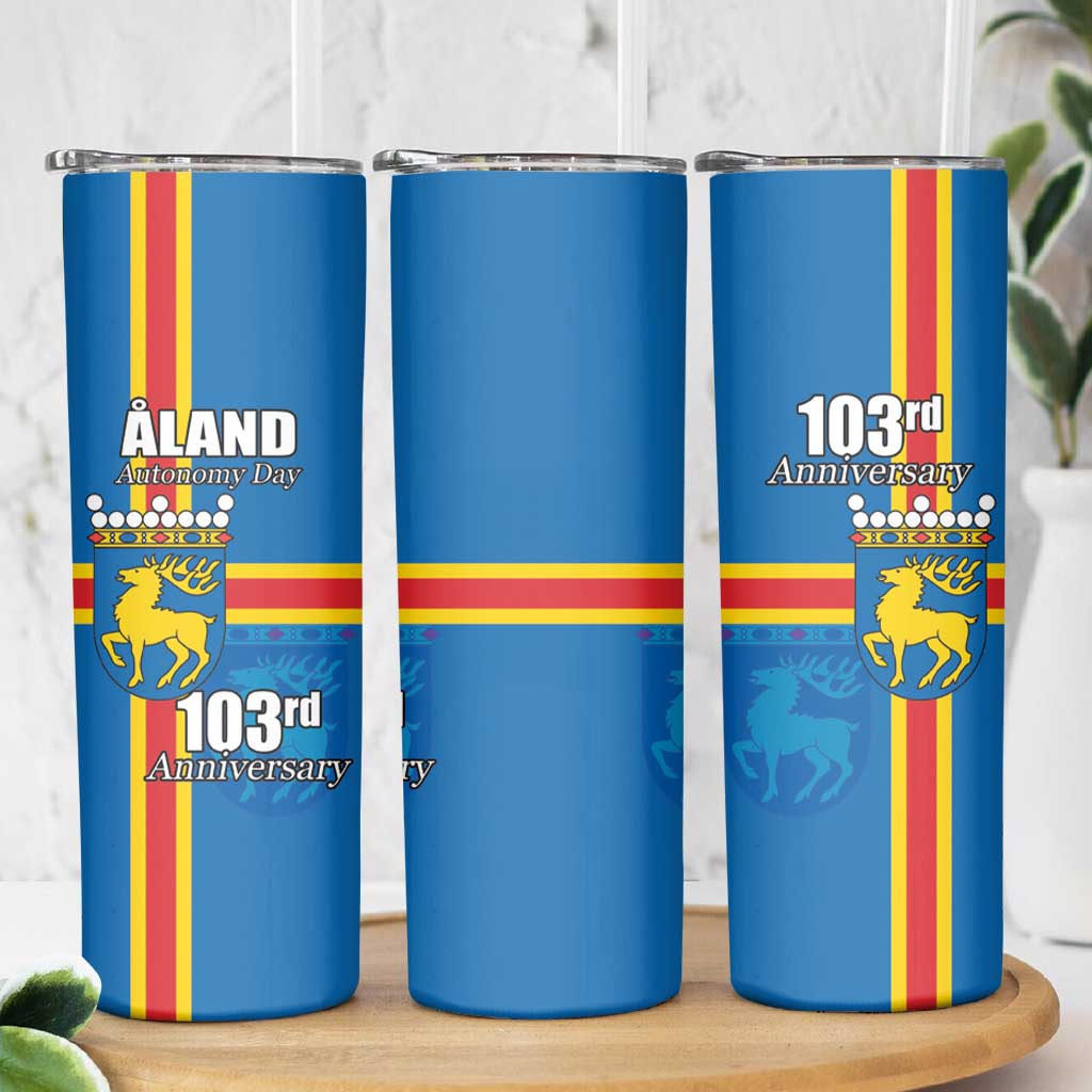 Aland's Autonomy Day Skinny Tumbler 103rd Anniversary