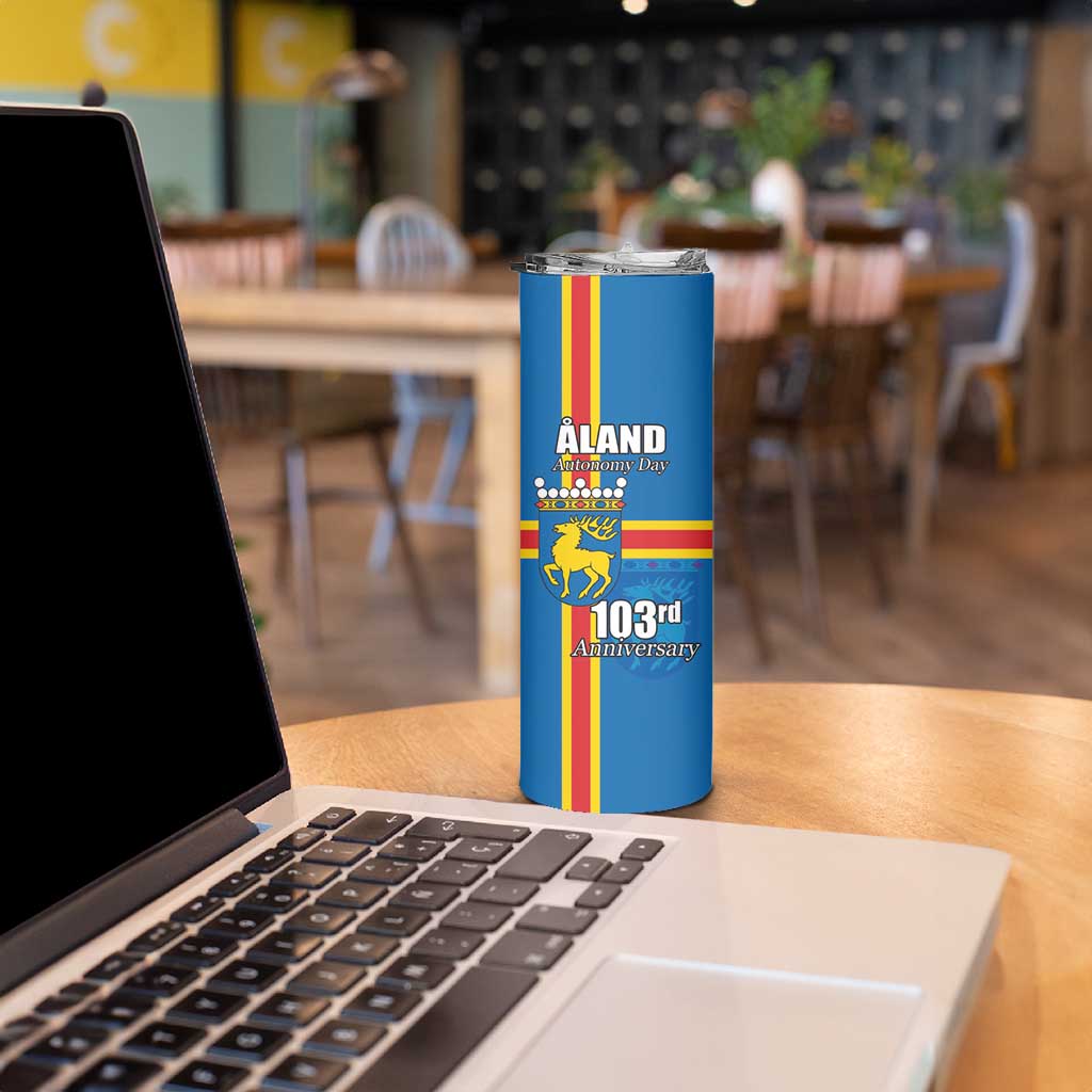 Aland's Autonomy Day Skinny Tumbler 103rd Anniversary