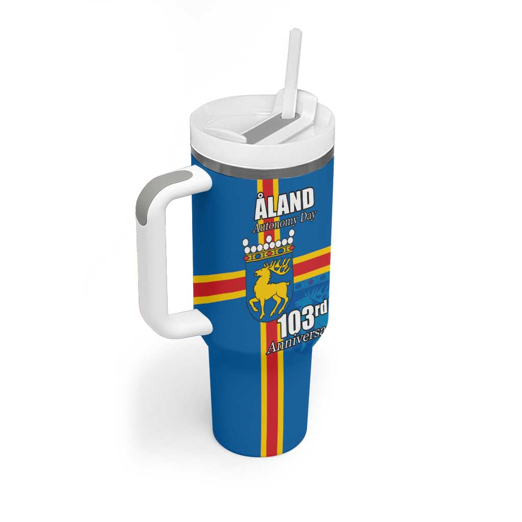 Aland's Autonomy Day Tumbler With Handle 103rd Anniversary