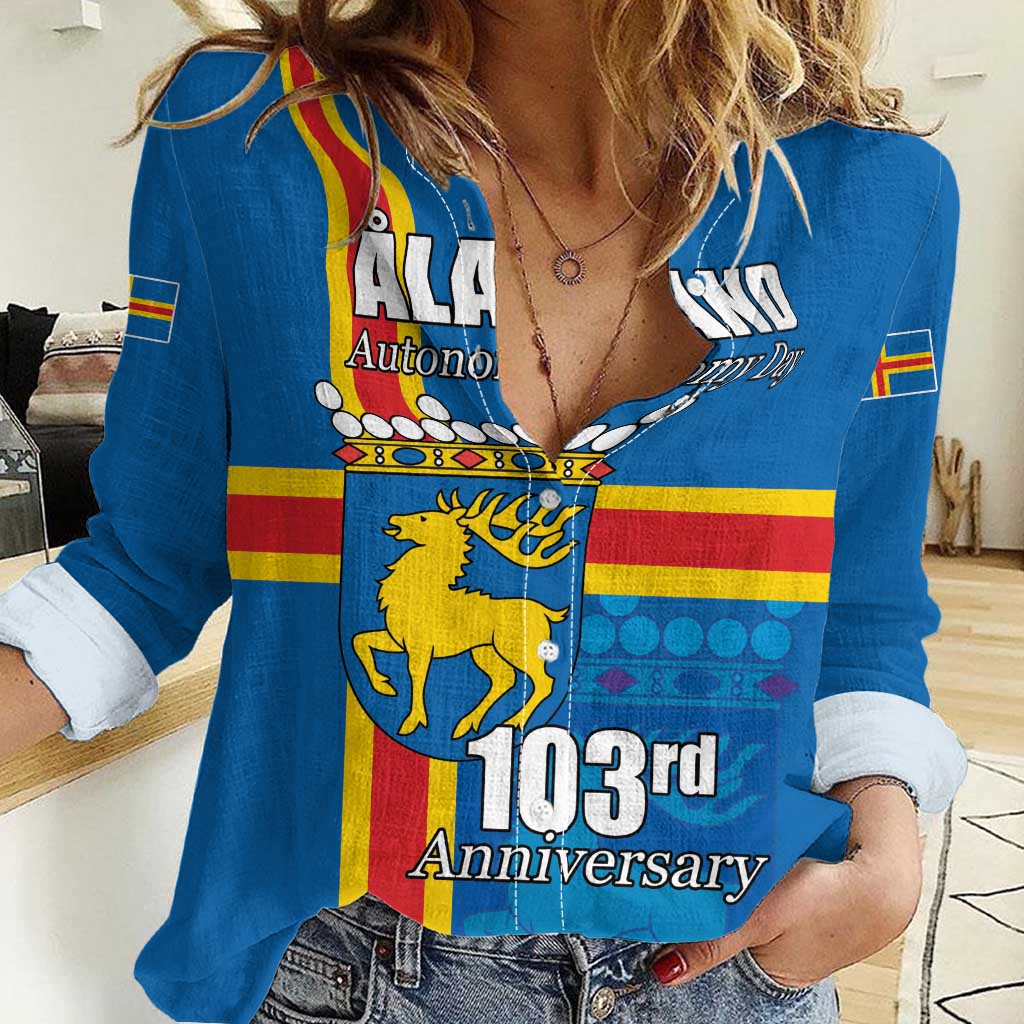 Aland's Autonomy Day Women Casual Shirt 103rd Anniversary