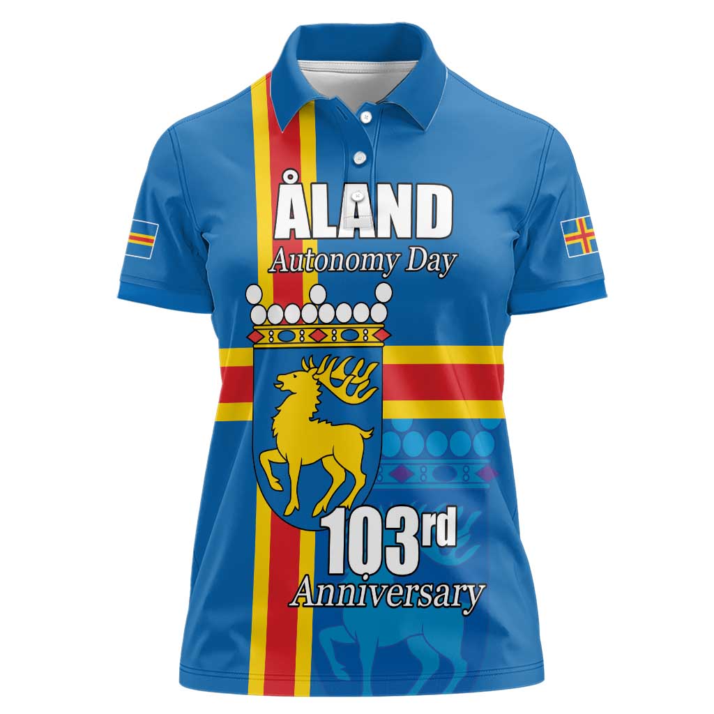 Aland's Autonomy Day Women Polo Shirt 103rd Anniversary