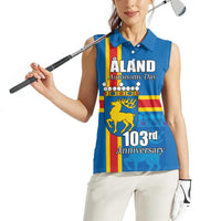 Aland's Autonomy Day Women Sleeveless Polo Shirt 103rd Anniversary