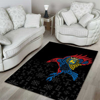 Aland Vikings Culture Area Rug Norse Mythology Raven Tattoo