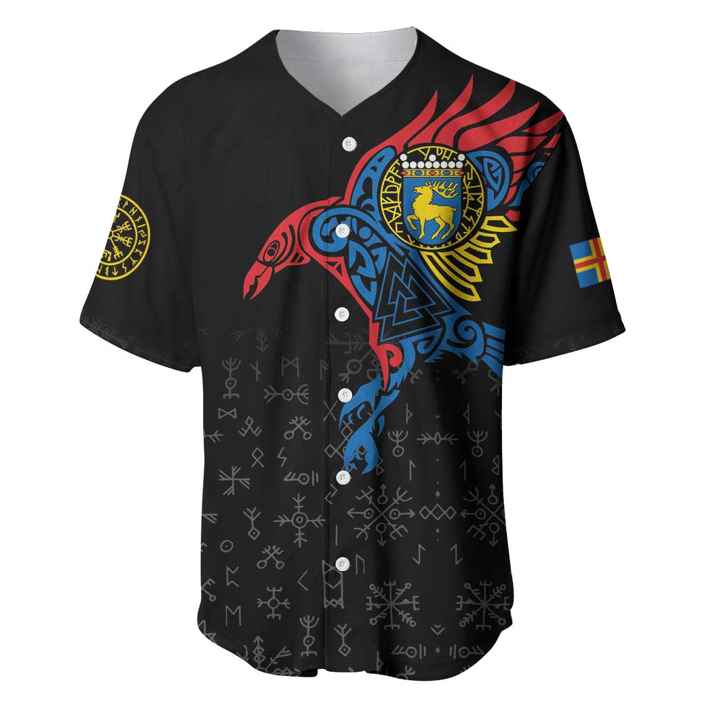 Aland Vikings Culture Baseball Jersey Norse Mythology Raven Tattoo