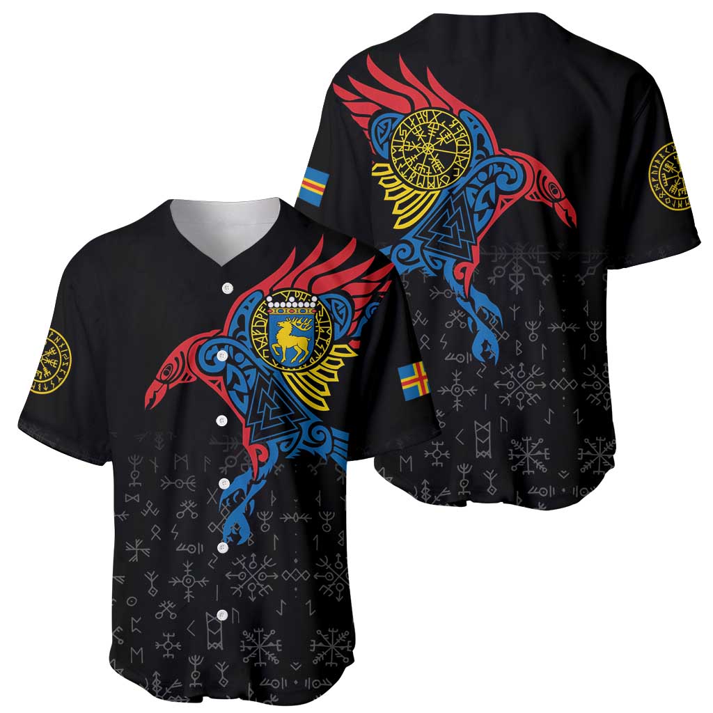 Aland Vikings Culture Baseball Jersey Norse Mythology Raven Tattoo