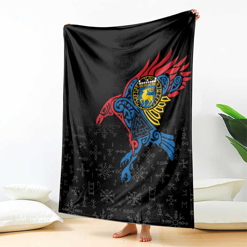 Aland Vikings Culture Blanket Norse Mythology Raven Tattoo