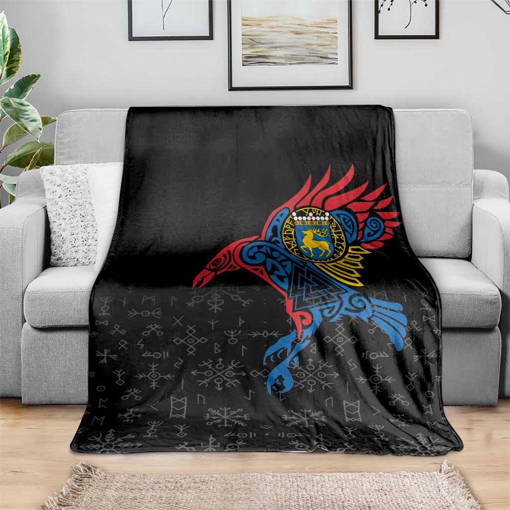 Aland Vikings Culture Blanket Norse Mythology Raven Tattoo