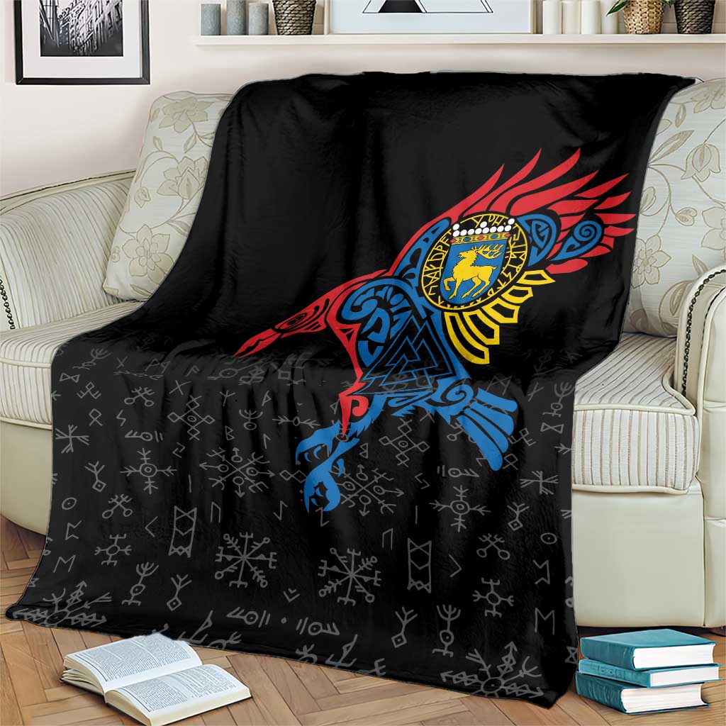 Aland Vikings Culture Blanket Norse Mythology Raven Tattoo