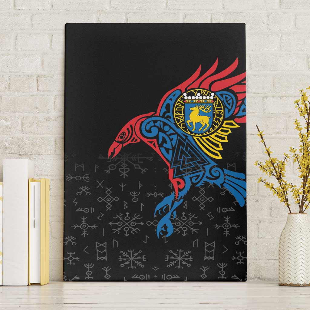 Aland Vikings Culture Canvas Wall Art Norse Mythology Raven Tattoo