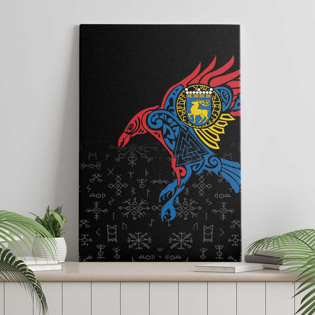 Aland Vikings Culture Canvas Wall Art Norse Mythology Raven Tattoo