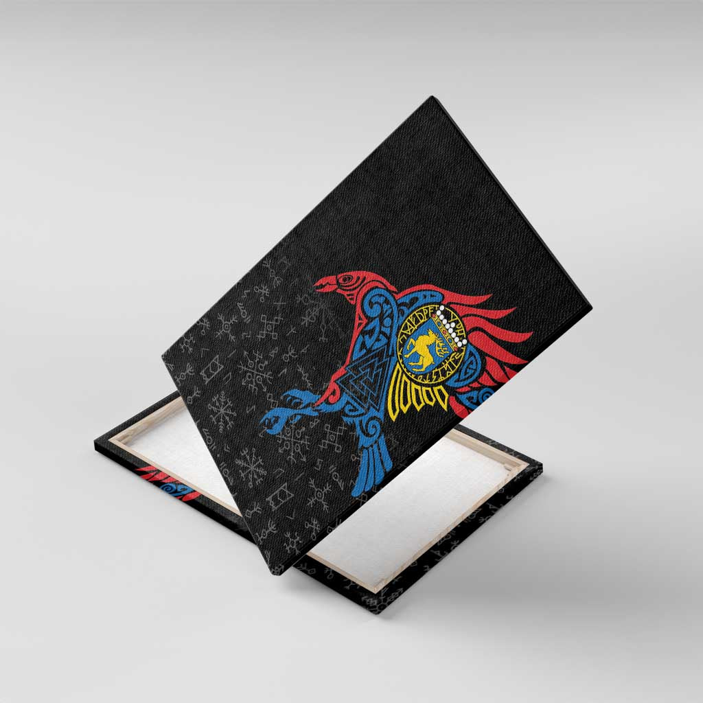 Aland Vikings Culture Canvas Wall Art Norse Mythology Raven Tattoo