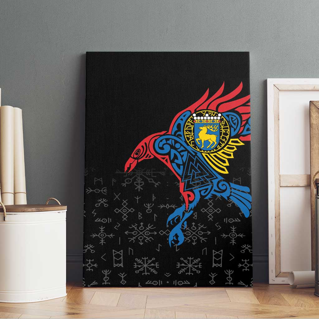 Aland Vikings Culture Canvas Wall Art Norse Mythology Raven Tattoo