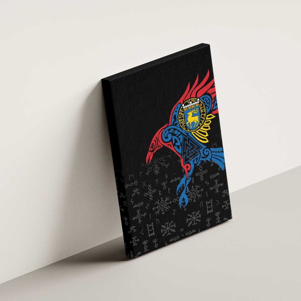 Aland Vikings Culture Canvas Wall Art Norse Mythology Raven Tattoo