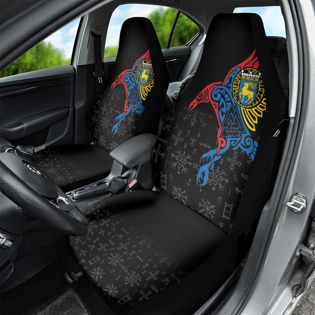 Aland Vikings Culture Car Seat Cover Norse Mythology Raven Tattoo