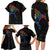 Aland Vikings Culture Family Matching Long Sleeve Bodycon Dress and Hawaiian Shirt Norse Mythology Raven Tattoo