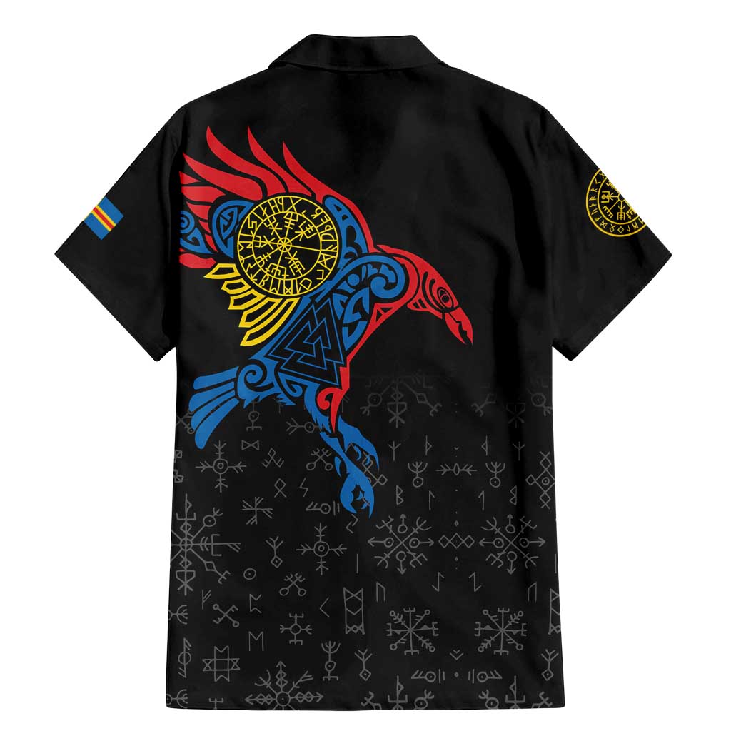Aland Vikings Culture Family Matching Mermaid Dress and Hawaiian Shirt Norse Mythology Raven Tattoo