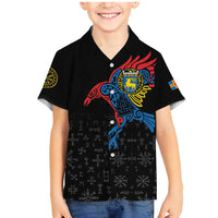 Aland Vikings Culture Family Matching Mermaid Dress and Hawaiian Shirt Norse Mythology Raven Tattoo