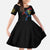 Aland Vikings Culture Family Matching Off The Shoulder Long Sleeve Dress and Hawaiian Shirt Norse Mythology Raven Tattoo