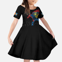Aland Vikings Culture Family Matching Off Shoulder Maxi Dress and Hawaiian Shirt Norse Mythology Raven Tattoo
