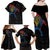 Aland Vikings Culture Family Matching Off Shoulder Maxi Dress and Hawaiian Shirt Norse Mythology Raven Tattoo
