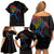 Aland Vikings Culture Family Matching Off Shoulder Short Dress and Hawaiian Shirt Norse Mythology Raven Tattoo