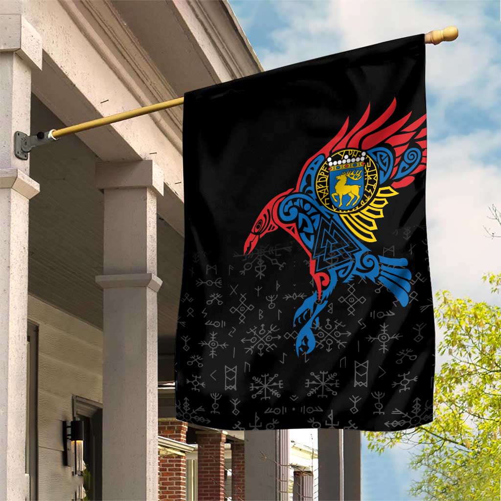 Aland Vikings Culture Garden Flag Norse Mythology Raven Tattoo